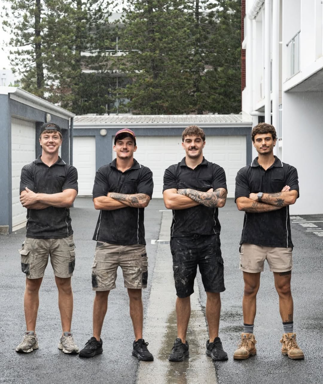 The QS Flooring Team — Patrick, Kai, Lee & Xabi